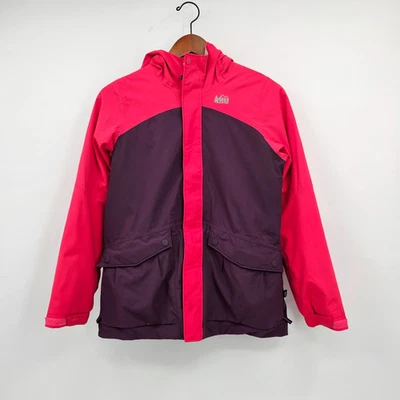 Chaqueta de nieve aislada REI Timber Mountain para niñas talla grande 14 16 púrpura magenta Foto 1 de 4