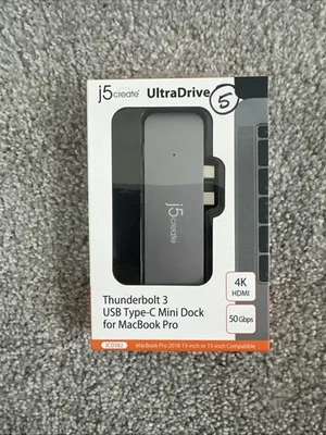 j5 create UltraDrive Thunderbolt 3 USB Type-C Mini Dock for MacBook Pro -JCD382 - Image 1 of 3