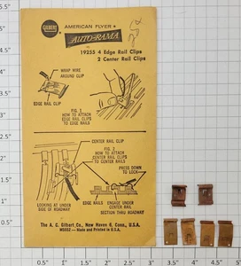 Gilbert 19255 American Flyer Auto-Rama Rail Track Clips in Original Envelope - Picture 1 of 1