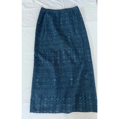 Jones New York Falda Deportiva Talla 6 Azul Boho Larga Maxi Abrigo Falda Otoño De Colección Y2K Foto 1 de 4