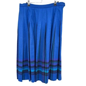 Pendleton karierter Wollrock Schottenmuster 16 blau lila adrett Academia - Bild 1 von 9