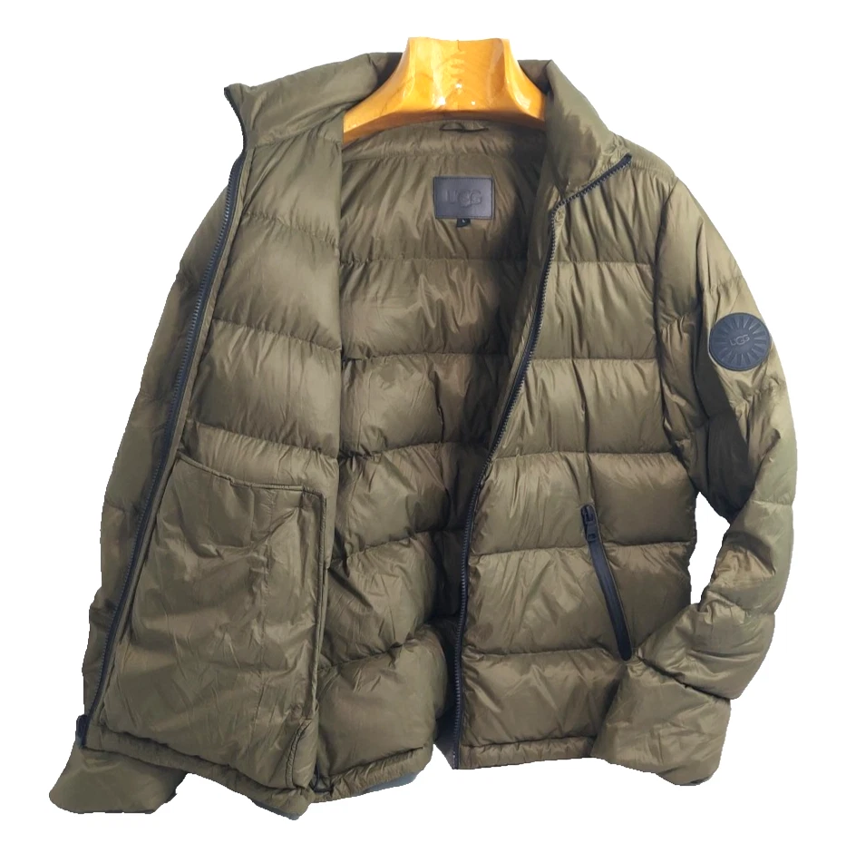 Chaqueta UGG Invierno Empacable Plumón Acolchada Cremallera Verde Oliva Grande L Ligera Foto 1 de 4