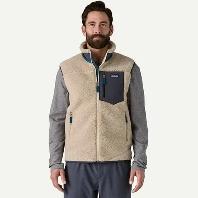 Patagonia Retro-X Vest Men's 2XL 2XLARGE Natural Beige Fleece Sherpa - Image 1 of 4