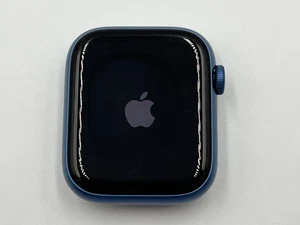 Apple Watch Series 7 A2474 MKN83LL/A 45mm 32GB GPS Only w/ Band Blue New Open - Picture 1 of 10