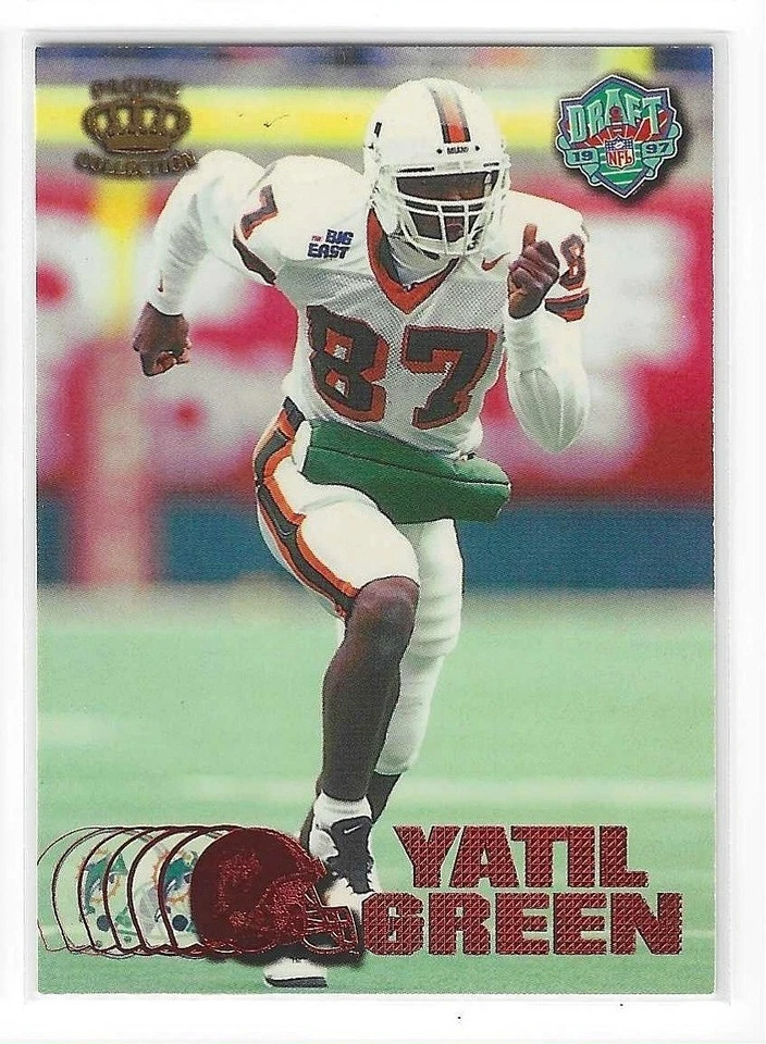 YATIL GREEN 1997 PACIFIC COPPER ROOKIE RC MIAMI DOLPHINS $1.99 ROOM - Image 1 of 2