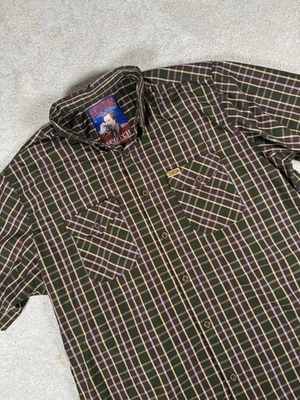 Dixxon Shirt Mens XL Brown Green Plaid Button The Scotch Anchorman Ron Burg - Image 1 of 4