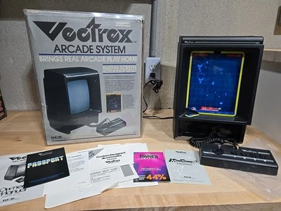 Consola de juegos sistema arcade Vectrex de colección caja manuales Mine Storm probado funcionando Foto 1 de 4