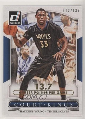2014-15 Panini Donruss Court Kings Stat Line Career /137 Thaddeus Young #39 - Image 1 of 2