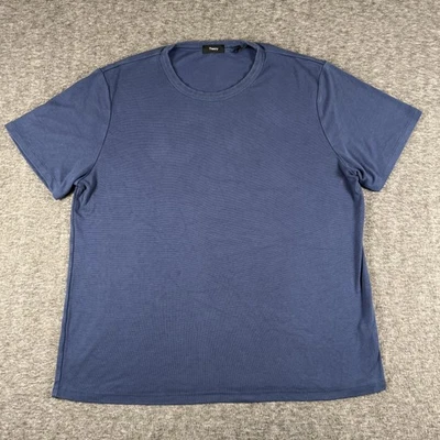 Camisa Theory Para Hombres 2XL Azul Esencial Camiseta Modal Elastizada Cuello Redondo Manga Corta Foto 1 de 4
