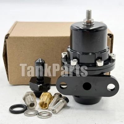 Regulador de presión de combustible negro ajustable universal 25-302BK 20-150 PSI EE. UU. Foto 1 de 3