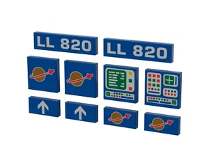 Custom UV Print on LEGO Tiles - Classic Space pack 1 - Picture 1 of 2
