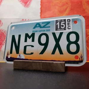 2014 Arizona Motorcycle License Plate – Desert Graphic Flat – NMC9X8 - Picture 1 of 2