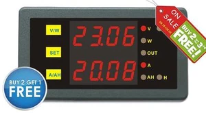 Battery Monitor DC 200V 50A Voltmeter Ammeter Charge Discharge Status Tester - Picture 1 of 10