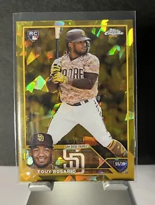 2023 Topps cromo zafiro Eguy Rosario tarjeta de novato radiocontrol #576 padres dorada/50 - Imagen 1 de 2