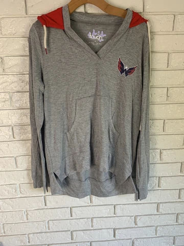 Womens NHL Hockey Washington Capitals Hooded Gray Sweater NEW MED Cover
