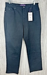 NWT Gloria Vanderbilt Amanda 14 Short Black Original Slimming Jeans Stretch - Picture 1 of 12
