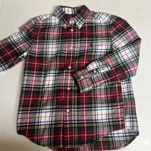 Ralph Lauren Flannel Long Sleeve Button Down Shirt Plaid Boys Size 7 - Picture 1 of 8