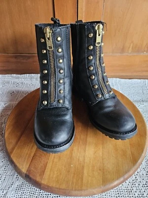 Ash Rachel Studded biker boots women's ankle boots leather shoes studs size 38 - Image 1 of 4
