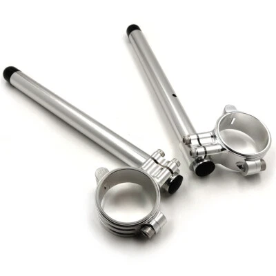 Manillar elevador CNC plateado 55 mm con clip para Honda CBR954RR 2002-2003 Foto 1 de 4