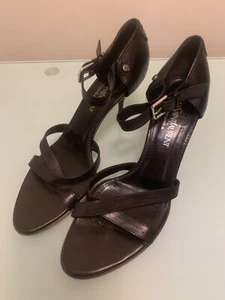 YSL Dark Brown Pumps Size 37 1/2 US 7.5 - Picture 1 of 7