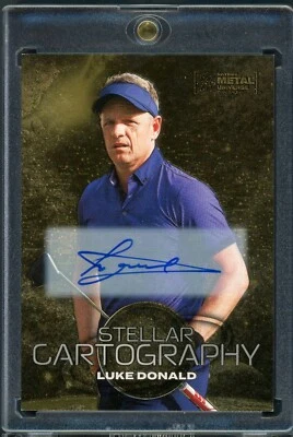 2024 Upper Deck Skybox Metal Universe Luke Donald Gold Auto /10 SSP - Image 1 of 2