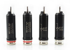 WBT-0102 AG Silber Cinch Stecker Lock geschweißte Audio/Video Stecker 4 PCS - Picture 1 of 4