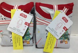 Pottery Barn Kids Star Wars™ Holiday Organic Pajama Set Darth Vader size 4 or 6 - Picture 1 of 14
