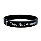 Opaska na rękę dla alergików orzechów drzewnych Ostrzeżenie medyczne Dorośli Silikonowa opaska uświadamiająca 202mm