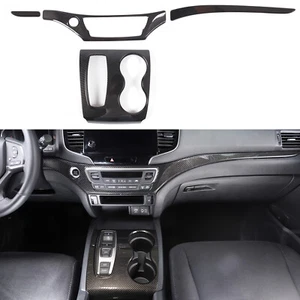 ABS Carbon Fiber Interior Dash Trim Cover Set Kit Fits Honda Ridgeline 2019-2023 - Picture 1 of 12