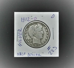 1912-D - US Barber 90% Silver Half Dollar Rare Coin Collection Set Break⭐223⭐V3⭐ - Picture 1 of 2