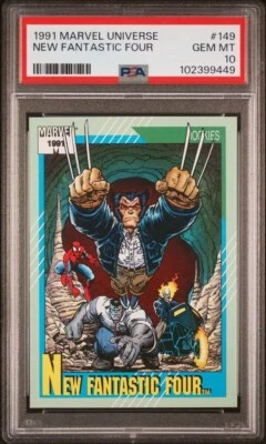 1991 Marvel Universe New Fantastic Four #149 PSA 10 Gem Mint Wolverine - Image 1 of 3