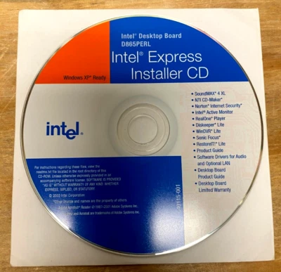 Intel Express Installer CD for Desktop Board D865PERL (Windows XP) - Vintage! - Image 1 of 4