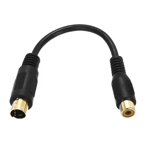 4 Pin S-Video Male to RCA Female Composite Adapter Converter Transfer for TV DVD - Picture 1 of 12