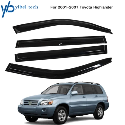4Pcs Window Visors Rain Guards For Toyota Highlander 2001 2002 2003 2004-2007 Foto 1 de 4