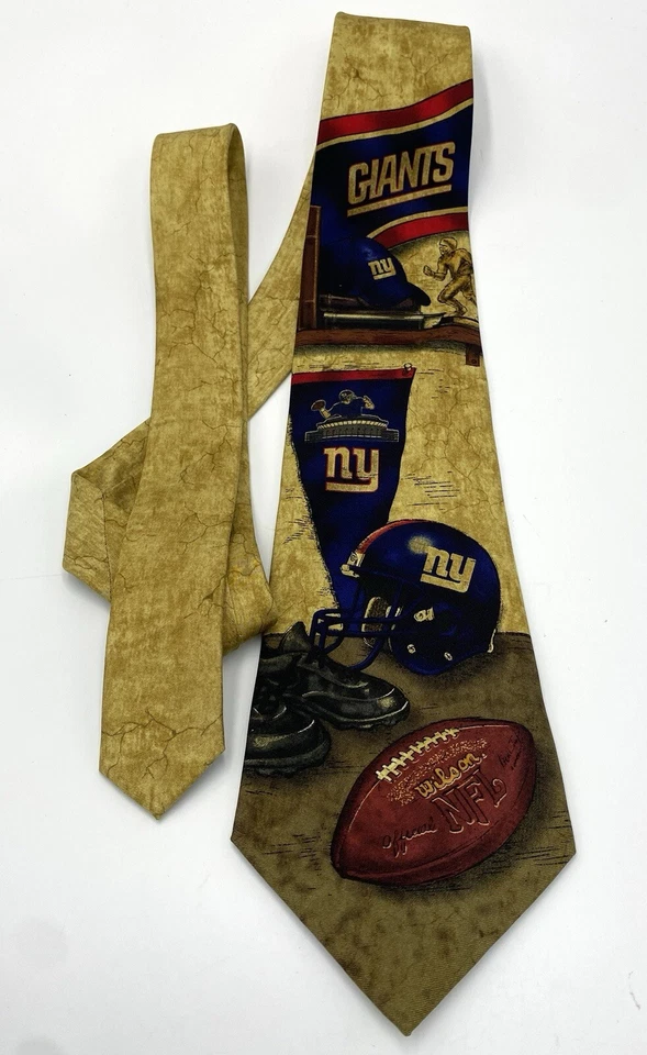 Eagle Wings Men’s NFL New York Giants Football Theme Necktie - Image 1 of 4
