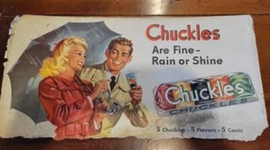 1940's/50's CHUCKLES Jelly CANDY Subway Advertising Card POSTER - Picture 1 of 3
