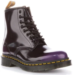 Dr Martens 1460 Vegan Oxford Lace Up Ankle 8 eyelet Boots Black Purple UK 3 - 8