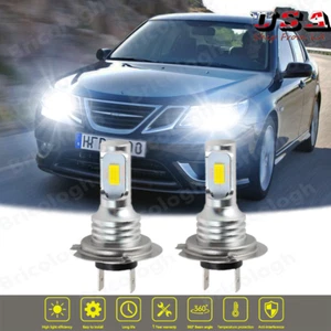 Kit de faros LED para Saab 9-3 2003-2007 H7 6000K bombillas blancas haz bajo - Imagen 1 de 12