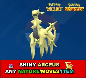 6IV Shiny Arceus ANY Tera Type/Nature/Item/Moves Pokemon Scarlet/Violet - Picture 1 of 5