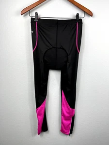 Zity Cycling Bike Legging Pants Padded Black/Pink Elastic Waist Small - Picture 1 of 8