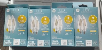 GE Dusk to Dawn CAC 60-Watt Candelabra Base Soft White Bulbs 8 Pack - Image 1 of 4