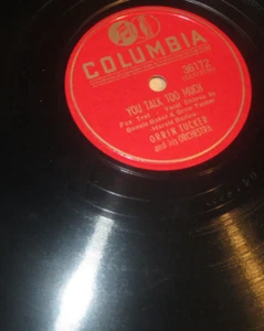 78RPM Columbia Orrin Tucker, v Wee Bonnie Baker - Talk too Much / All Alone, EX- - Imagen 1 de 3
