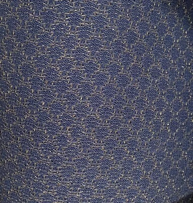 4 1/2 yards (Lot) -60” wide Blue & Gold Woven knit fabric - Image 1 of 3
