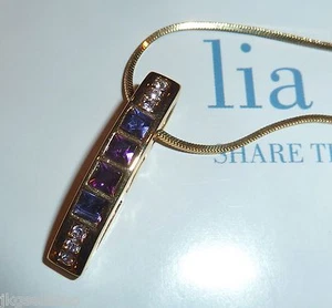 NEW DEMO - LIA SOPHIA "ULTRA VIOLET" NECKLACE - PURPLE CRYSTALS - 2008/$40 - Picture 1 of 3