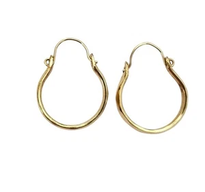 14K Yellow Gold Hoop Earrings - Picture 1 of 9