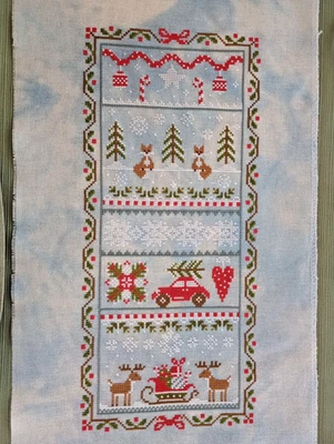 Punto de Cruz Terminado Acabado ~ "MUESTREADOR DE NAVIDAD" Foto 1 de 4