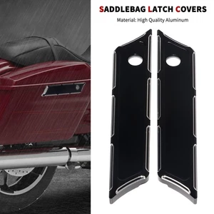 Aluminum Saddlebag Latch Covers For Harley Street Glide FLHX 14-23 Road King - Picture 1 of 6