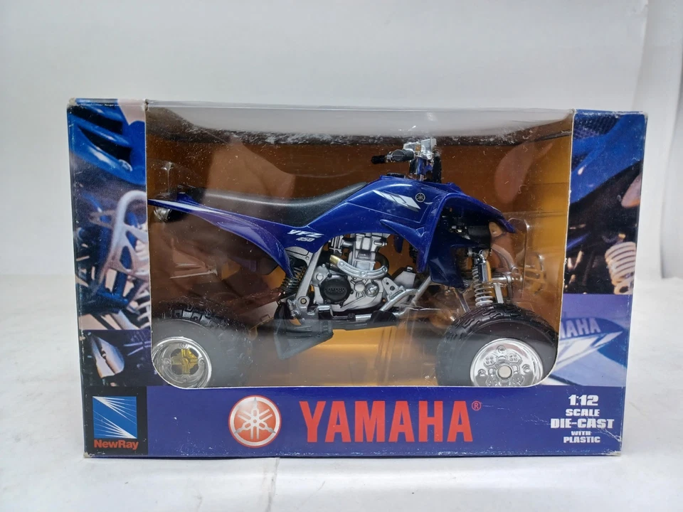 New Ray Yamaha YFZ450 in blue ATV 1:12 diecast - Image 1 of 4