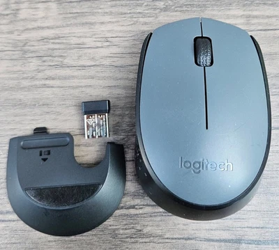 Logitech M170 Black Wireless Mouse With Receiver A5 - Image 1 of 3