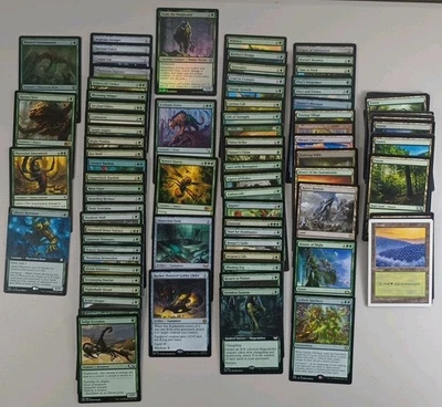 Magic 100 Commander Deck Fynn Mono Green Infect Poison MTG Ready To Play - Image 1 of 4